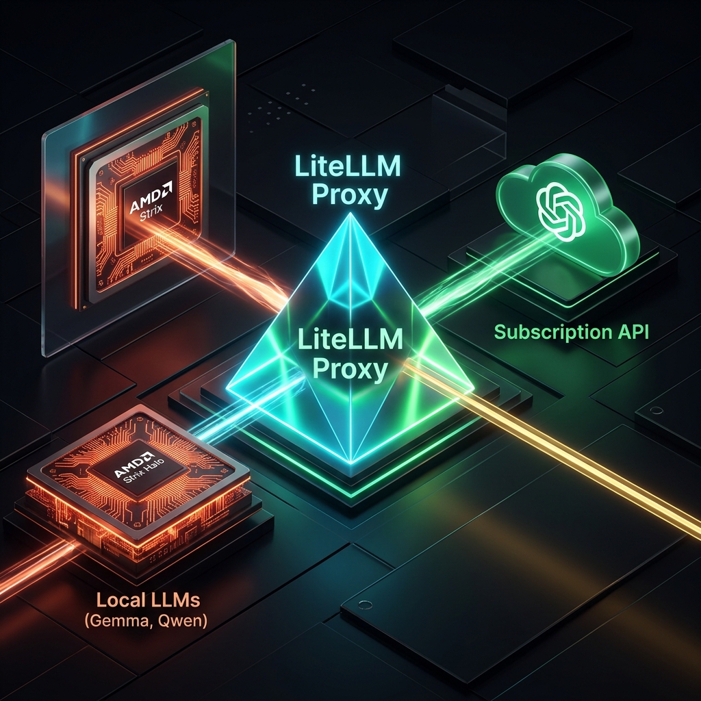 AMD GPU + LiteLLM でローカル LLM と ChatGPT を同じエンドポイントに束ねた | Otama's Playground